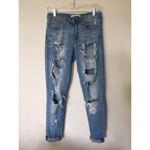 Distressed jeans